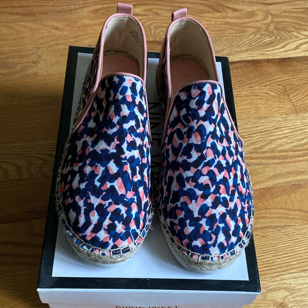 Nine West Blue Slip-On Espadrilles